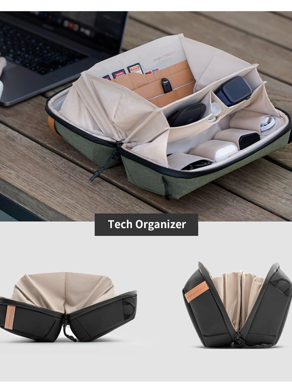 Unisex travel tech organizer waterproof tech bag - Picture 3 of 11